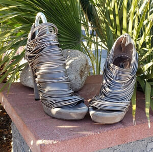 vic l matie‎  Peep Toe Straps High Stiletto He